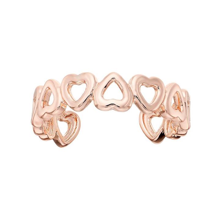 Lc Lauren Conrad Heart Toe Ring, Women's, Brt Pink