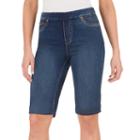 Women's Haggar Pull-on Bermuda Jean Shorts, Size: 4, Light Blue