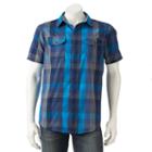 Men's Burnside Checked Button-down Shirt, Size: Xl, Blue