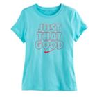 Girls 7-16 Nike Just That Good Graphic Tee, Size: Large, Turquoise/blue (turq/aqua)