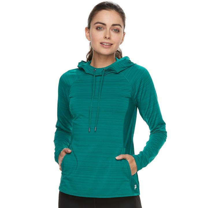 Women's Fila Sport&reg; Raglan Fleece Hoodie, Size: Medium, Dark Blue