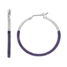 Dana Buchman Purple Threaded Nickel Free Hoop Earrings, Women's