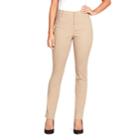 Women's Gloria Vanderbilt Amanda Modern Tapered Twill Pants, Size: 10 Avg/reg, Beig/green (beig/khaki)