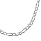 Primrose Sterling Silver Figaro Chain Necklace - 24-in, Women's, Size: 24, Grey
