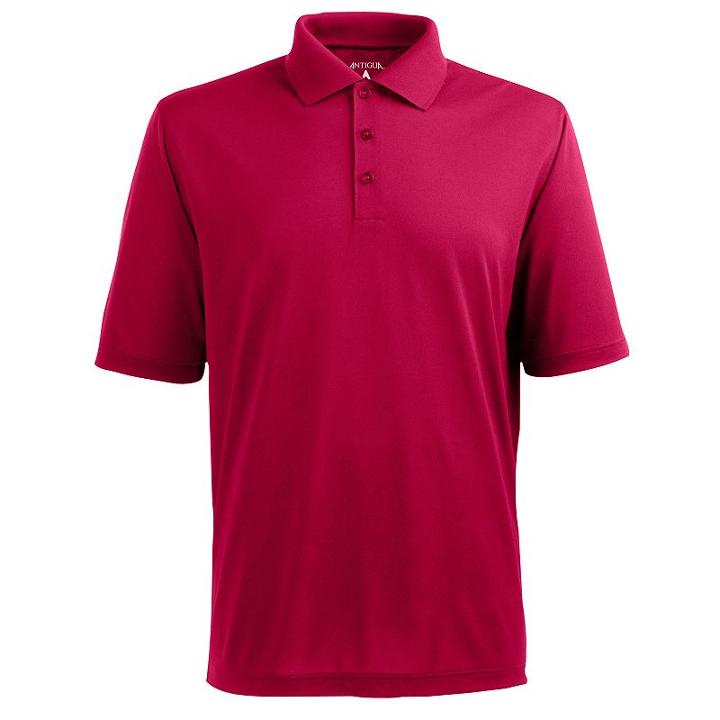 Men's Antigua Xtra-lite Desert-dry Solid Performance Polo, Size: Small, Red