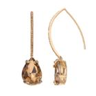 Simply Vera Vera Wang Brown Teardrop Threader Earrings, Women's