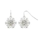 Snowflake Drop Earrings, Women's, Silver