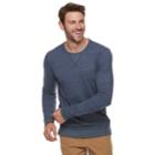 Men's Sonoma Goods For Life&trade; Slim-fit Double-knit Tee, Size: Medium, Dark Blue