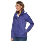 Women's Columbia Spring Run Hooded Short Trench Jacket, Size: Large, Blue Other