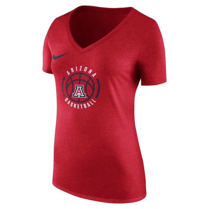Women's Nike Arizona Wildcats Basketball Tee, Size: Medium, Oxford