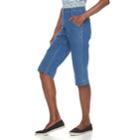 Women's Croft & Barrow&reg; Pull-on Skimmer Capris, Size: Large, Blue