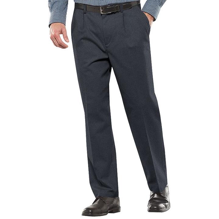 Men's Croft & Barrow&reg; Stretch Easy-care Classic-fit Pleated Pants, Size: 34x29, Blue (navy)