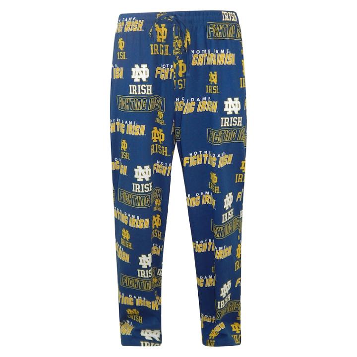 Men's Concepts Sport Notre Dame Fighting Irish Slide Lounge Pants, Size: Small, Blue (navy)