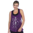 Women's Pl Movement By Pink Lotus Printed Yoga Tank, Size: Small, Drk Purple