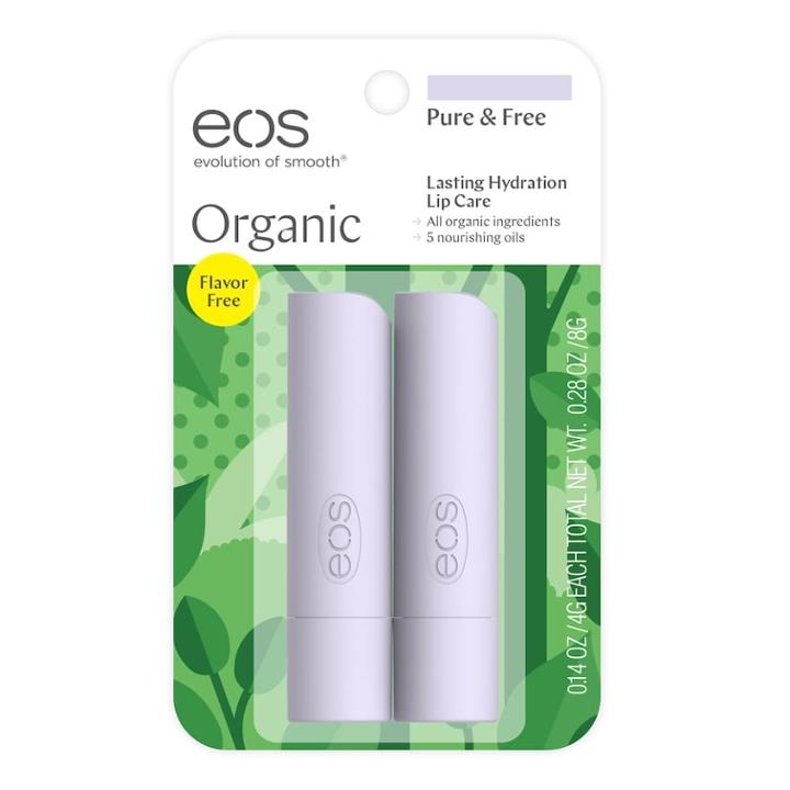 Eos 2-pk. Organic Pure & Free Lip Balm, Multicolor