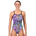 Women's Dolfin Winners V-2 Open-back One-piece Swimsuit, Size: 32 Comp, Turquoise/blue (turq/aqua)