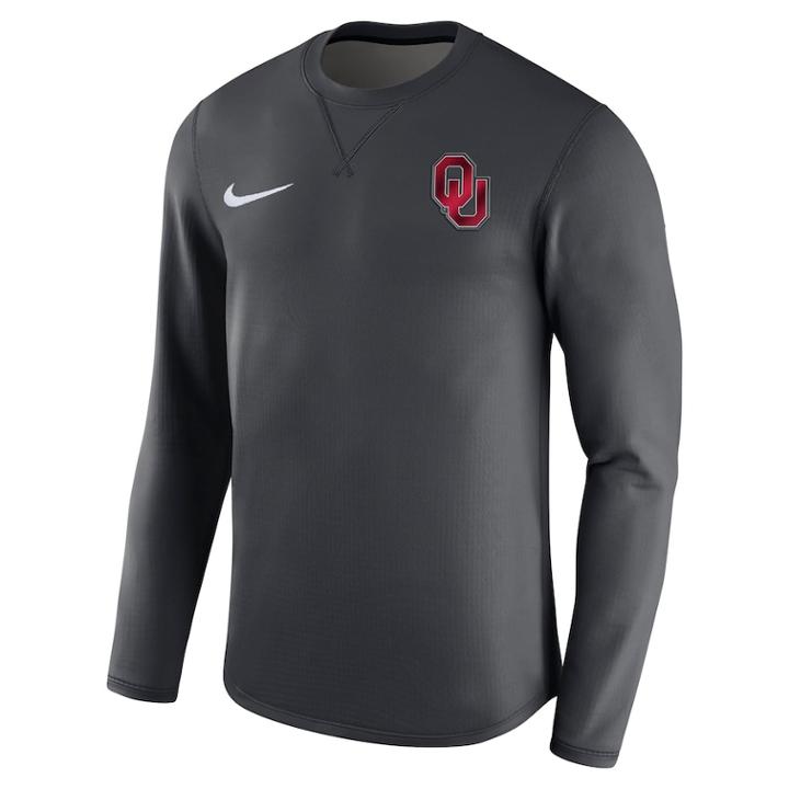 Men's Nike Oklahoma Sooners Modern Crew Tee, Size: Xxl, Grey (anthracite)