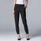 Women's Simply Vera Vera Wang Simply Separates Soft Jogger Pants, Size: Medium, Black