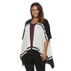 Plus Size Apt. 9&reg; Draped Poncho Cardigan, Women's, Brown Over