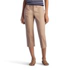 Women's Lee Brenna Relaxed Fit Capris, Size: 8 - Regular, Lt Beige