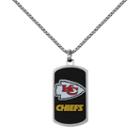 Men's Stainless Steel Kansas City Chiefs Dog Tag Necklace, Silver
