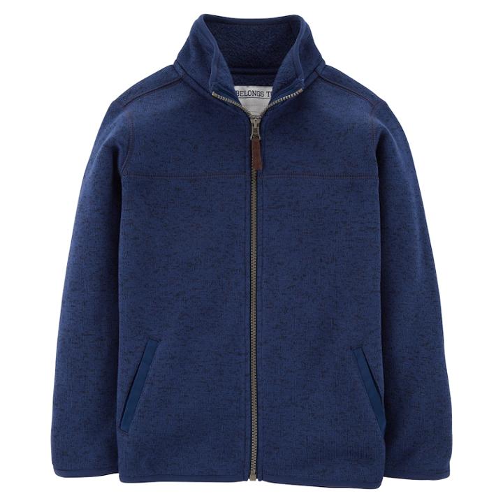 Boys 4-12 Carter's Sweater Knit Lightweight Zip Jacket, Size: 6, Blue