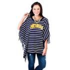 Women's Gameday Couture Michigan Wolverines Fringed Poncho, Size: Xl/xxl, Grey (charcoal)