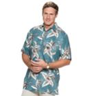 Big & Tall Batik Bay Tropical Button-down Shirt, Men's, Size: 2xb, Dark Green