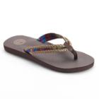 So&reg; Women's Braided Flip-flops, Size: Medium, Brown