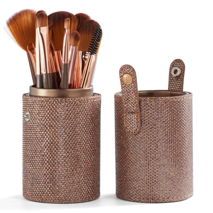 Bh Cosmetics Shimmering Bronze Makeup Brush Set, Multicolor