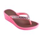 Girls 4-16 Natural Wedge Flip Flops, Size: 10/11, Med Pink