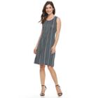 Women's Croft & Barrow&reg; Pintuck Fit & Flare Dress, Size: Small, Dark Blue