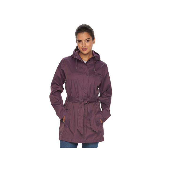 Women's Columbia Spring Run Hooded Trench Jacket, Size: Large, Purple