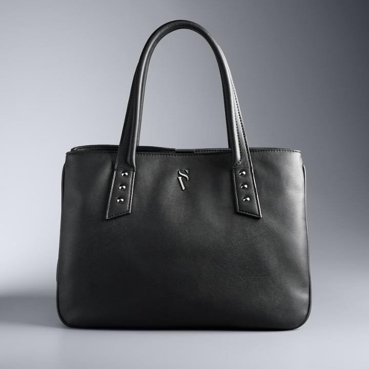 Simply Vera Vera Wang Frame Satchel, Women's, Black