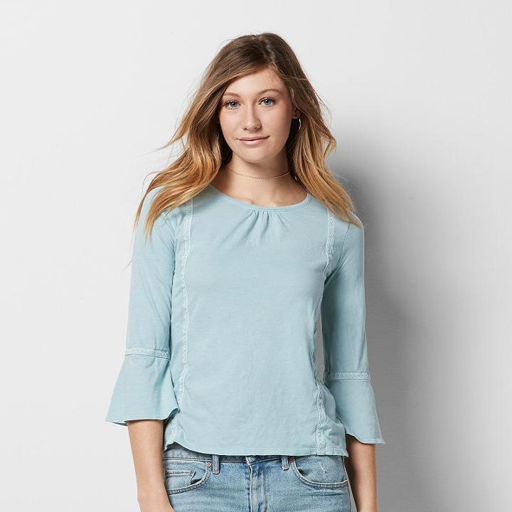 Women's Sonoma Goods For Life&trade; Flared Top, Size: Xl, Turquoise/blue (turq/aqua)