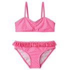 Girls 7-16 So&reg; Foil Heart Bikini Swimsuit Set, Girl's, Size: Xs (5/6), Brt Pink