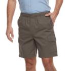 Men's Croft & Barrow&reg; Classic-fit Full-elastic Twill Cargo Shorts, Size: 38, Dark Brown