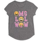 Girls 7-16 & Plus Size Harper & Elliott Curve Hem Graphic Tee, Girl's, Size: M Plus, Grey (charcoal)