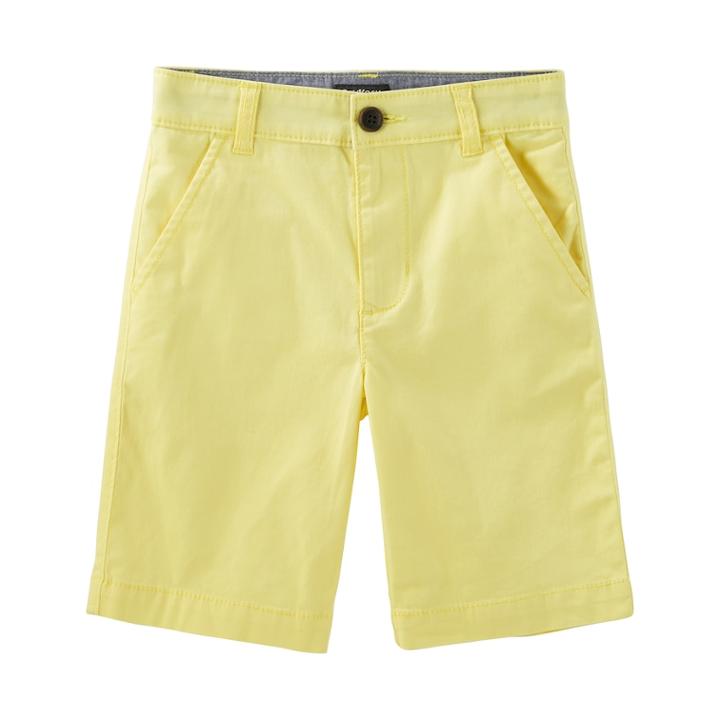 Boys 4-12 Oshkosh B'gosh&reg; Flat Front Short, Size: 4, Yellow