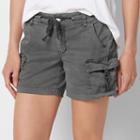 Petite Size Sonoma Goods For Life&trade; D-ring Utility Shorts, Women's, Size: 6 Petite, Med Brown
