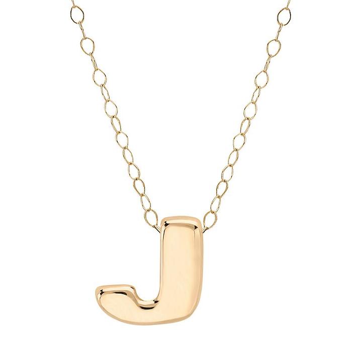 Teeny Tiny By Everlasting Gold 10k Gold Initial Pendant, Women's, Size: 17
