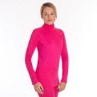 Women's Snow Angel Luxe Lace Turtleneck Base Layer Top, Size: Regular, Brt Pink