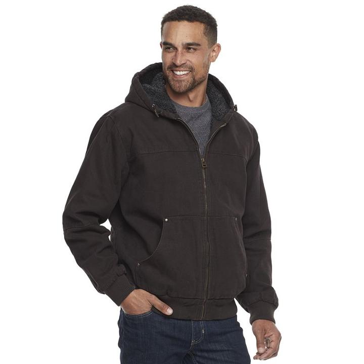 Men's Levi's&reg; Sherpa-lined Workwear Bomber Jacket, Size: Xxl, Dark Brown