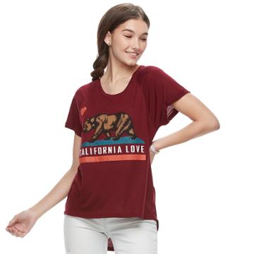 Juniors' Freeze California Love Graphic Tee, Teens, Size: Xs, Purple