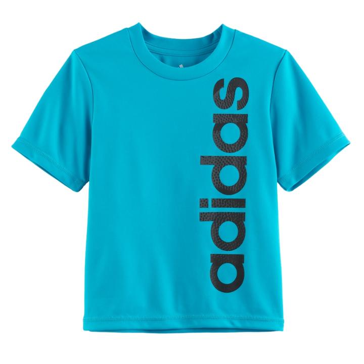 Boys 4-7x Adidas Vertical Tee, Size: 6, Turquoise/blue (turq/aqua)