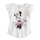 Disney Minnie Mouse Girls 4-7 Flutter Sleeve Shift Tee, Size: 7, White