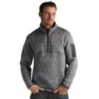 Men's Antigua Fortune Classic-fit Half-zip Pullover Sweater, Size: 3xl, Dark Grey