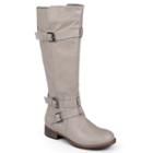 Journee Collection Bite Women's Tall Boots, Girl's, Size: 8.5, Beig/green (beig/khaki)