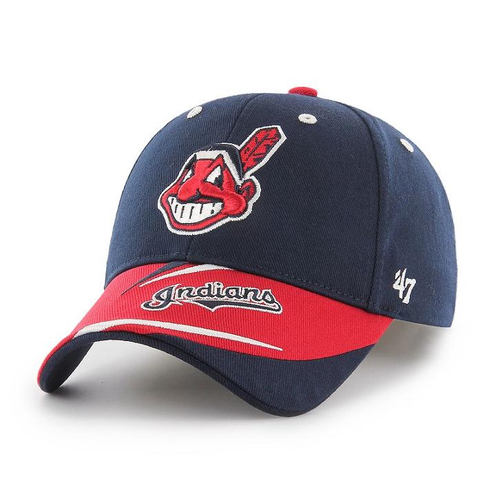 Youth '47 Brand Cleveland Indians Baloo Mvp Adjustable Cap, Men's, Blue (navy)