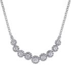 Lab-created White Sapphire Sterling Silver Flower Necklace, Women's, Size: 17